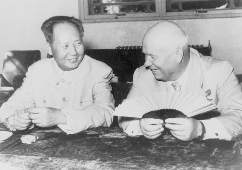 Mao Zedong and Nikita Khrushchev, 1958